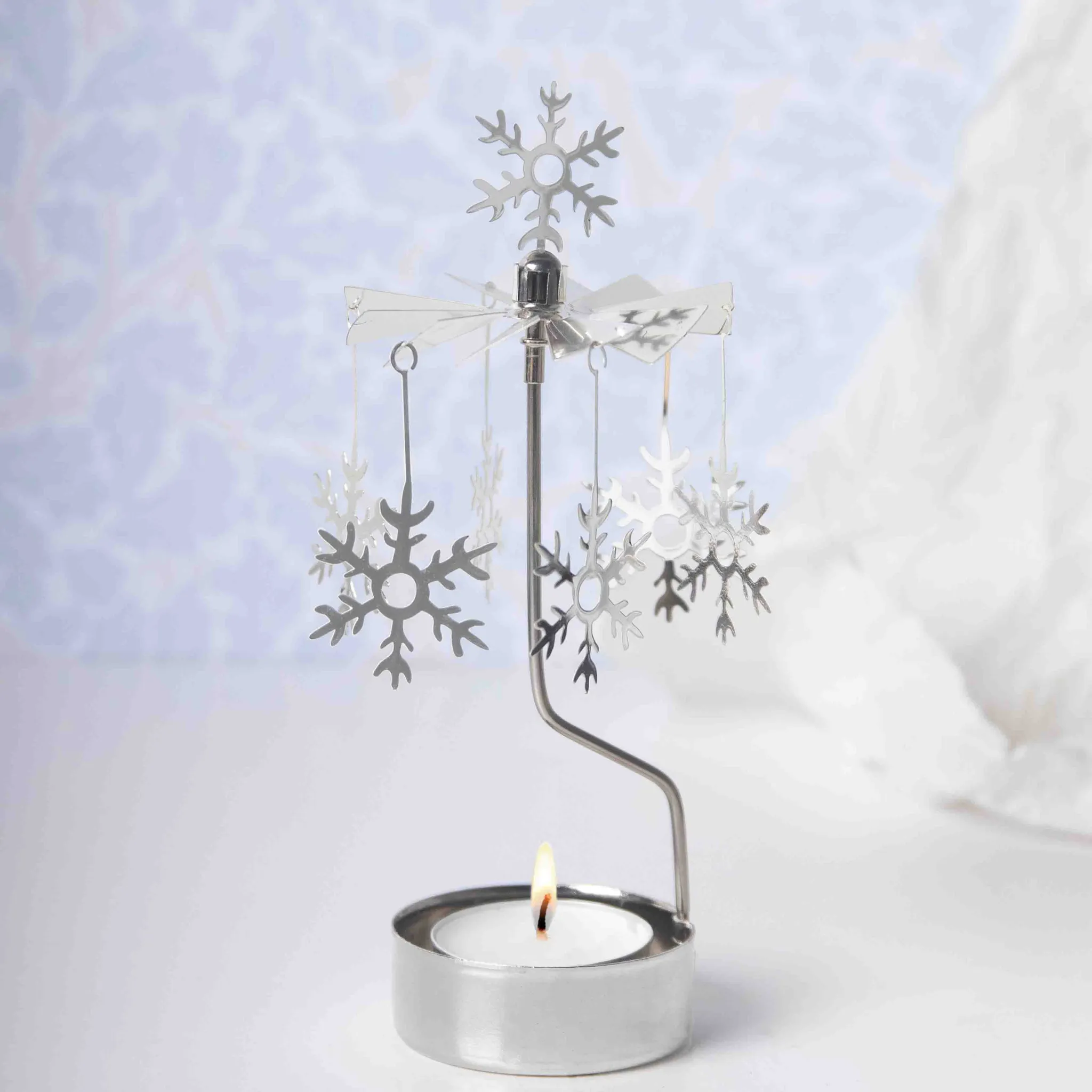 Rotating Candle Holder - Snowflakes