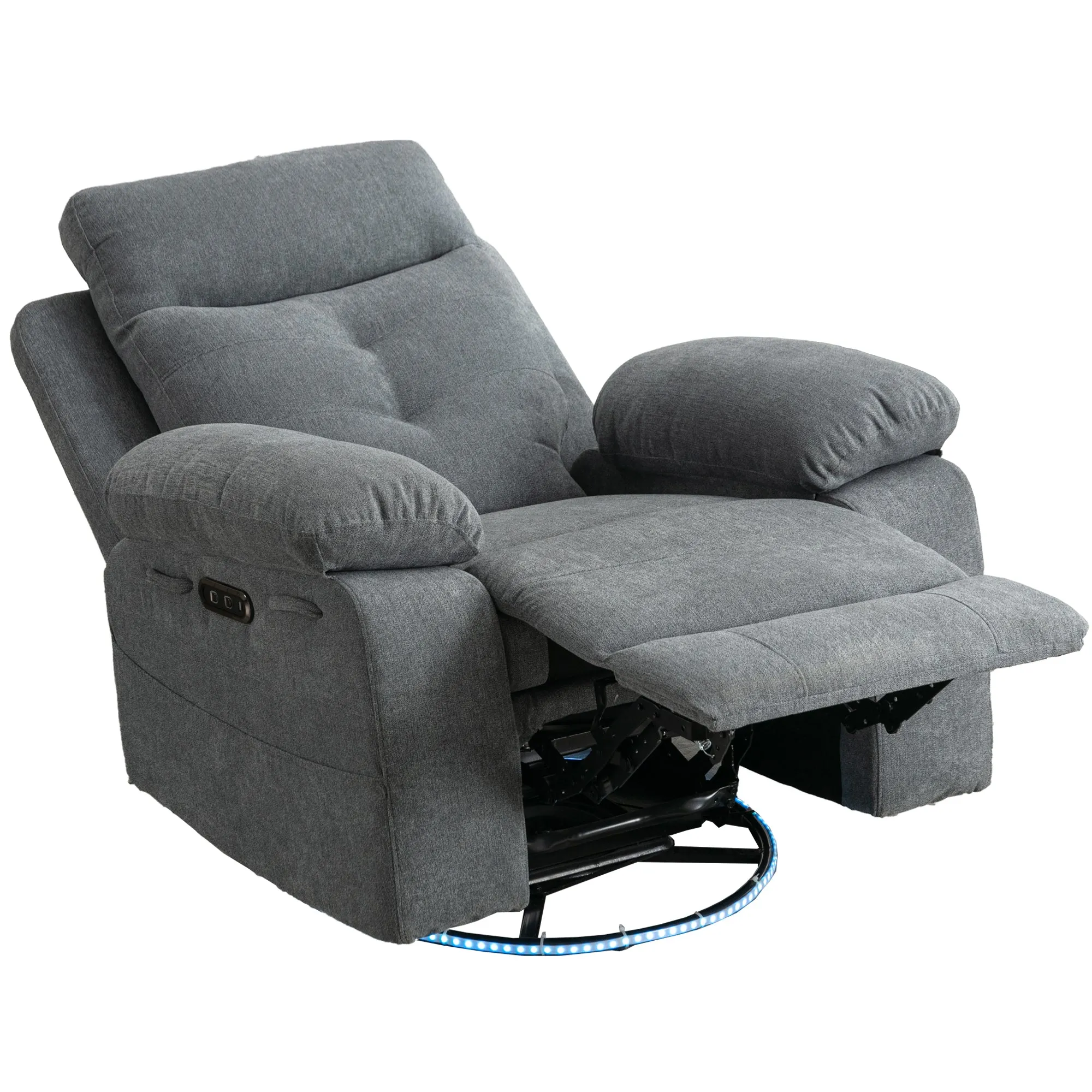 Rotating Electric Recliner Sofa with speaker & LED light