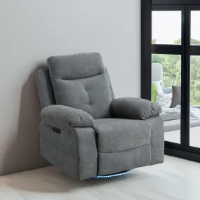 Rotating Electric Recliner Sofa with speaker & LED light