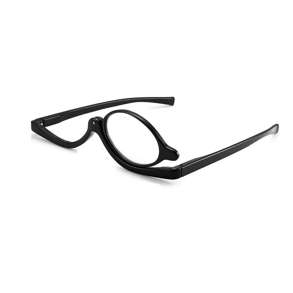 Rotating Makeup Reading Glasses - Magnifying Flip Down Cosmetic Readers for Women