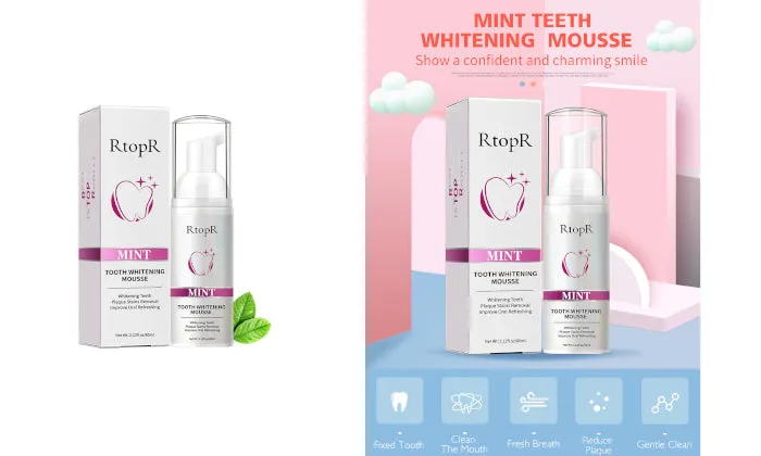 RtopR Mint Teeth Whitening Mousse Foam