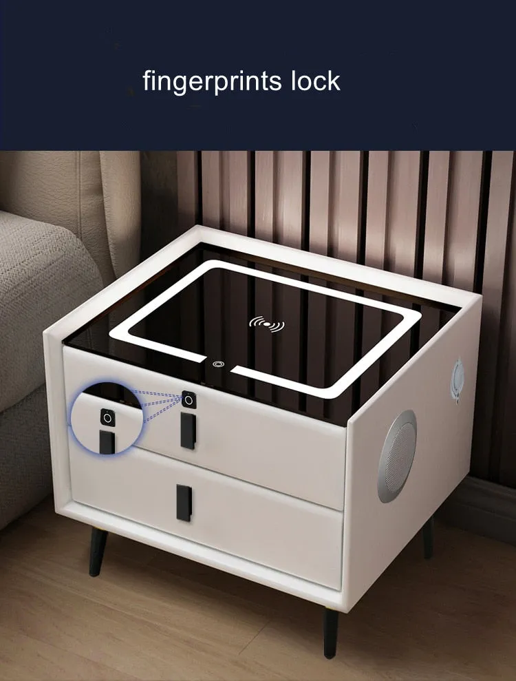 Smart LED Nightstand with Wireless Charging Pad