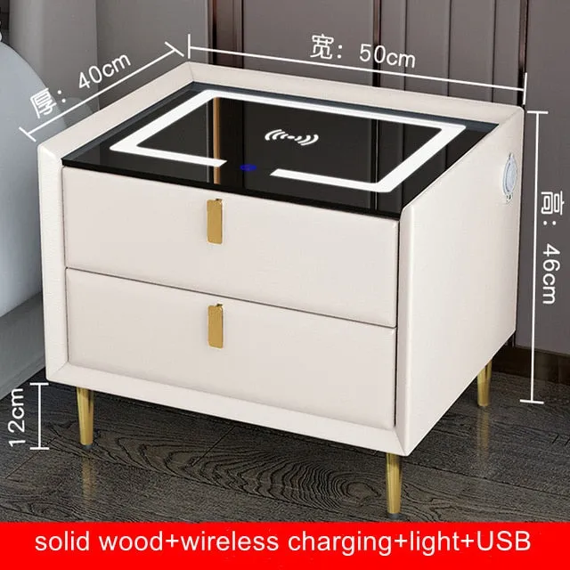 Smart LED Nightstand with Wireless Charging Pad