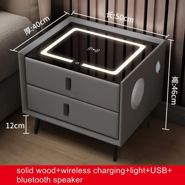 Smart LED Nightstand with Wireless Charging Pad