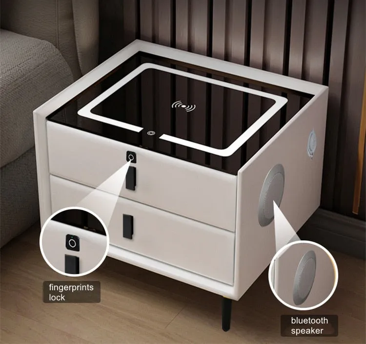 Smart LED Nightstand with Wireless Charging Pad