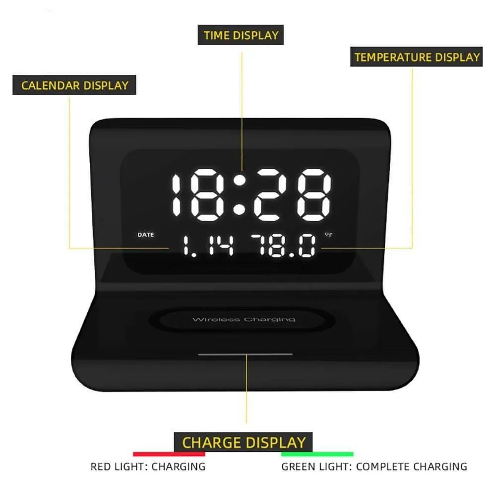 Smart Wireless Charging Alarm Table Clock