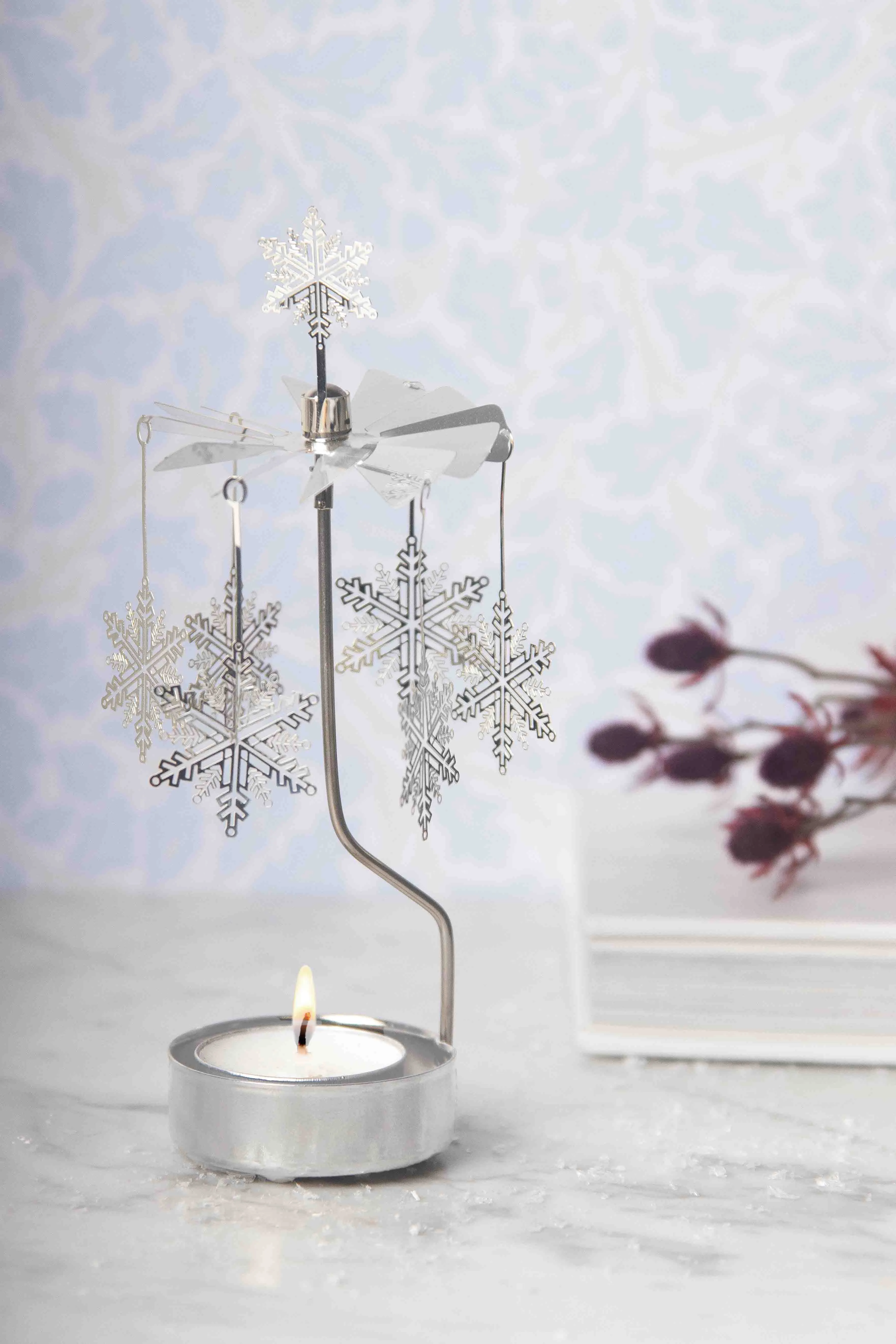 Snow Star - Rotating Candle Holder