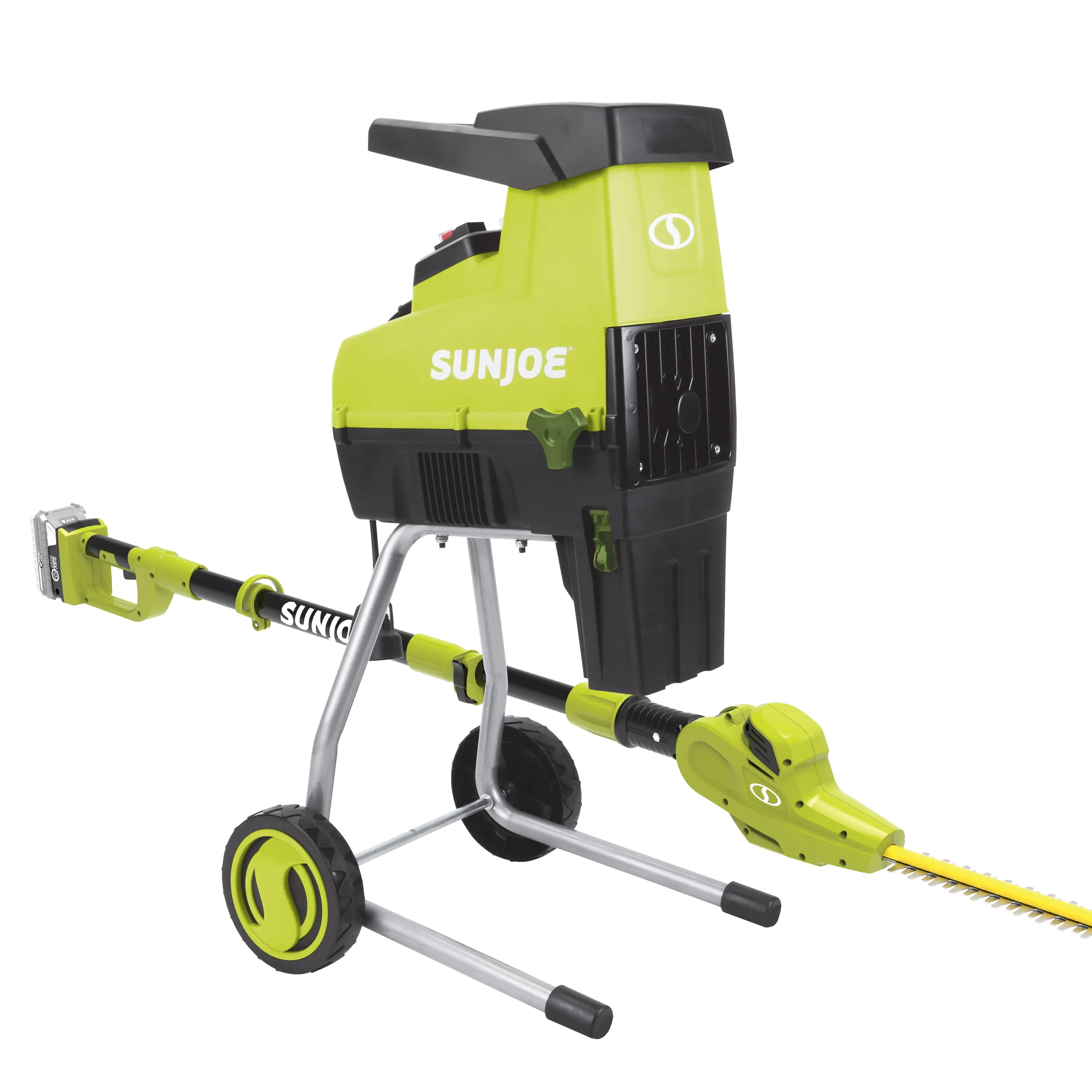 Sun Joe HEDGE-BDL Hedger/Chipper Bundle | W/ 24-Volt Hedger Kit and Electric Chipper/Shredder