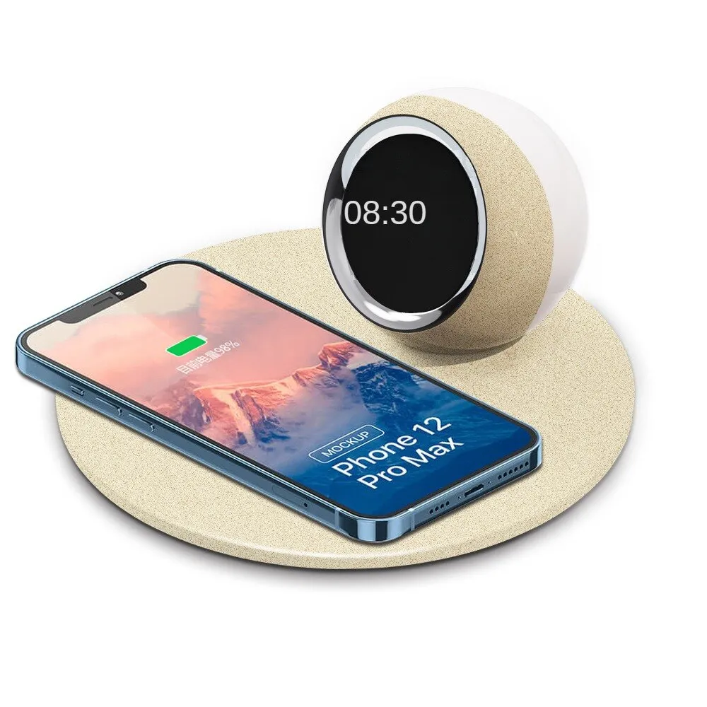 Sunshine Alarm Clock Elegant Clock Wireless Charger