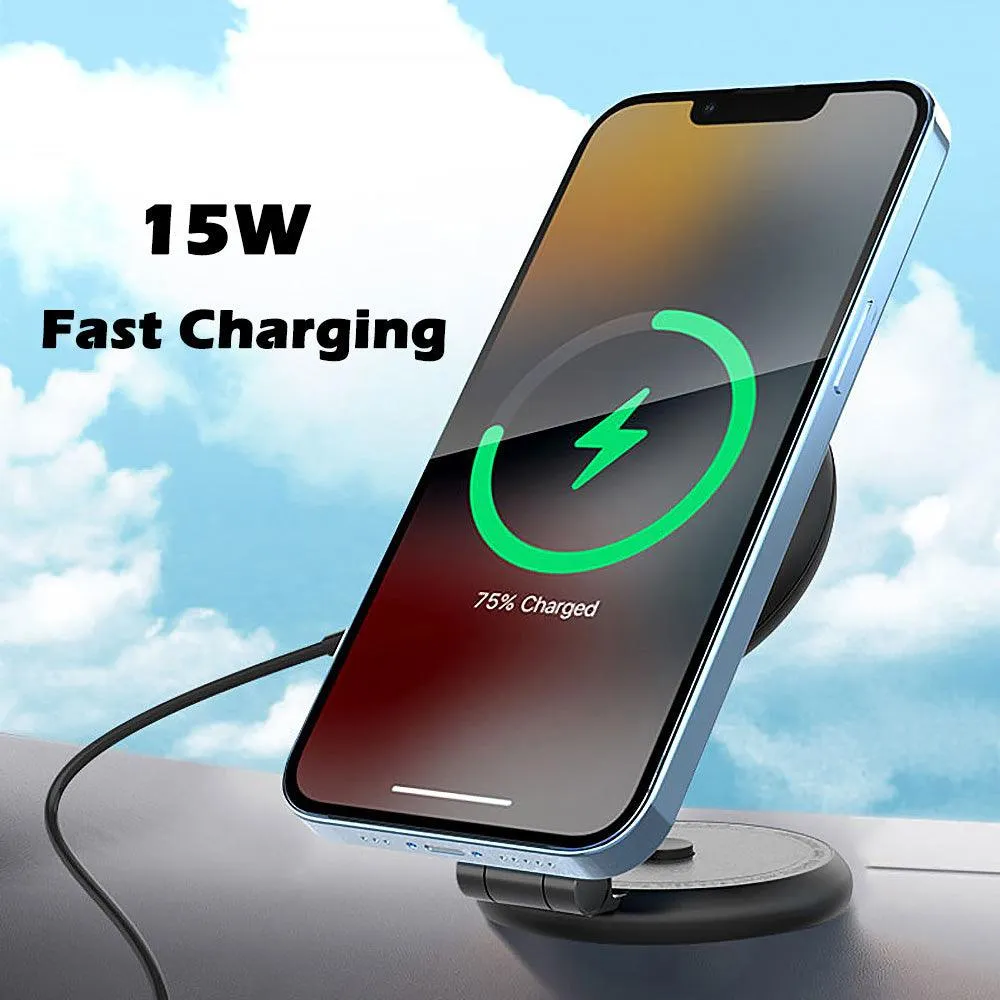 Tesla 15W Magnetic Phone Holder Magnetic Magsafe Wireless Charger