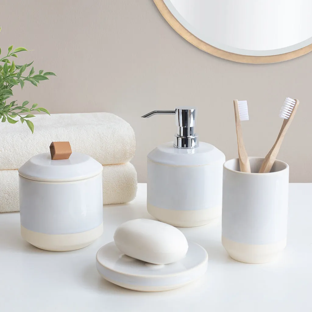 The Natural Ceramic Bath Accessories - Soap/Lotion Pump