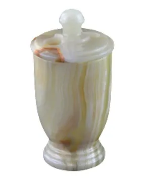 Toothbrush Holder of Pistachio Onyx