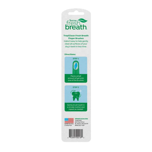 TropiClean Fresh Breath Finger Brushes for Pets