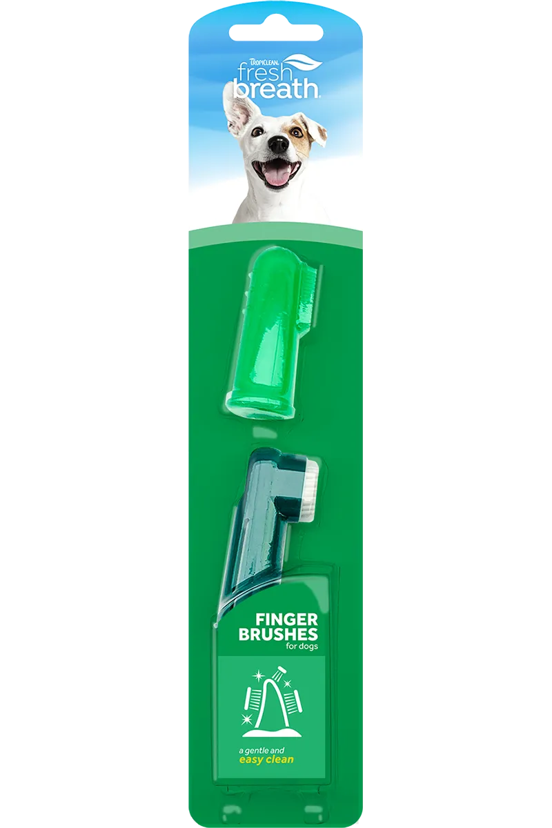 TropiClean Fresh Breath Finger Brushes for Pets