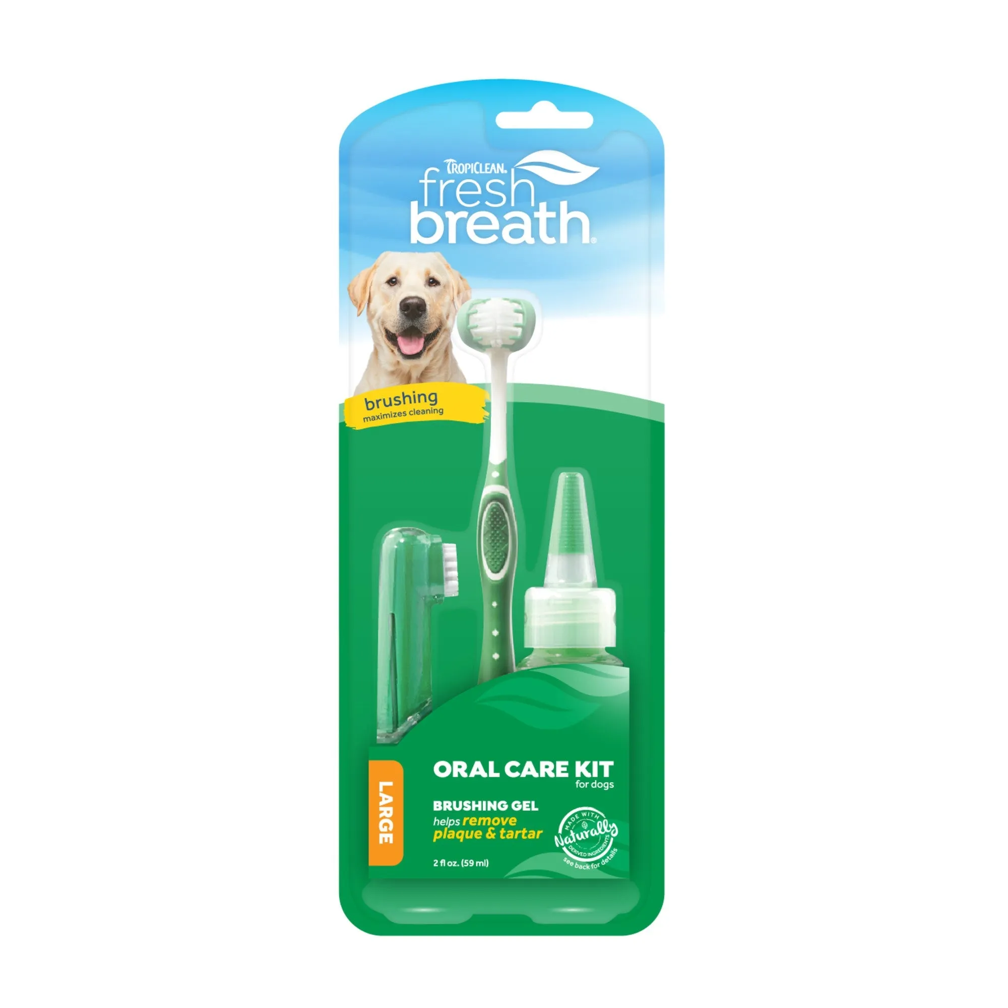 Tropiclean Fresh Breath Oral Care Kit For Medium and Large Dogs