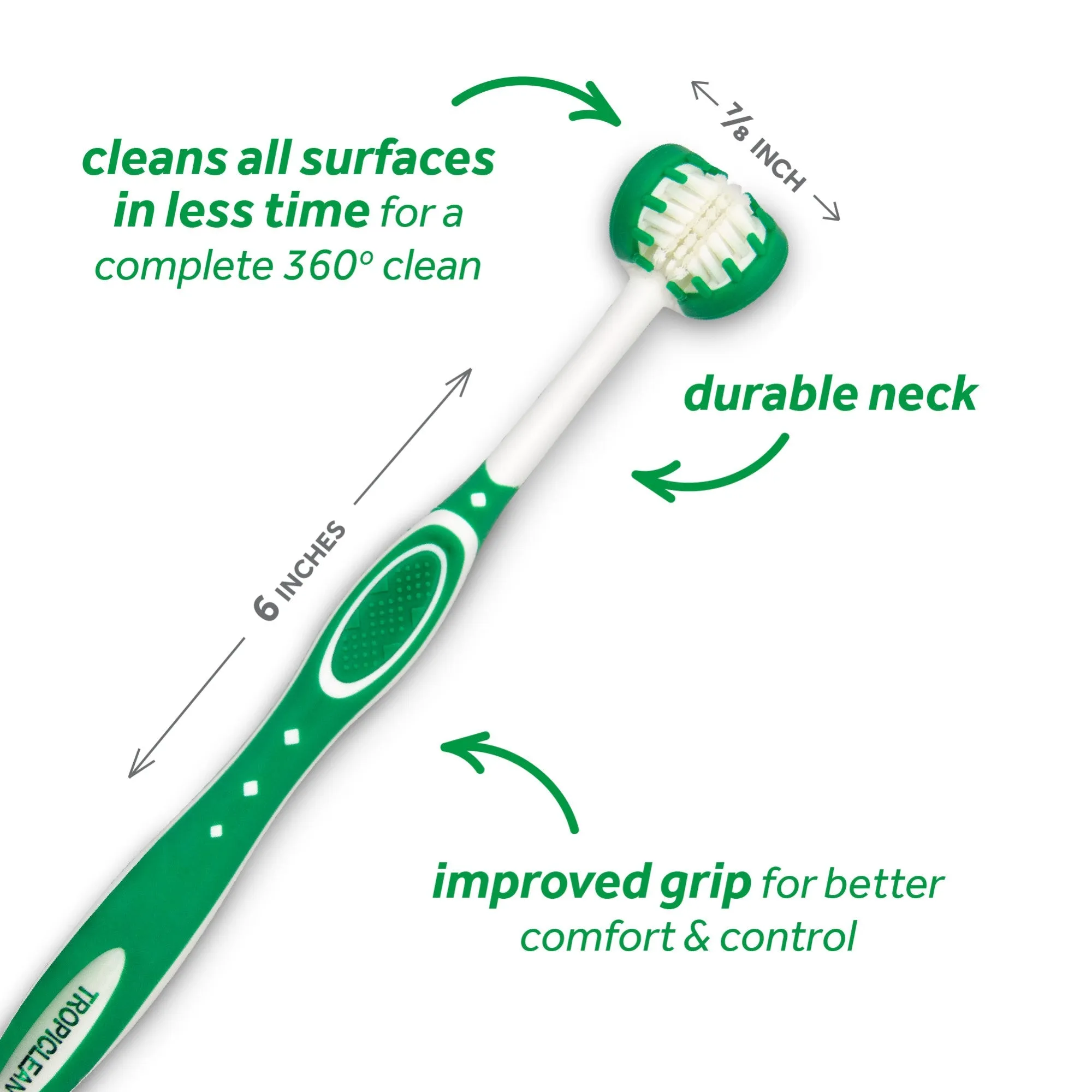 Tropiclean Fresh Breath Tripleflex Toothbrush For Small Dogs