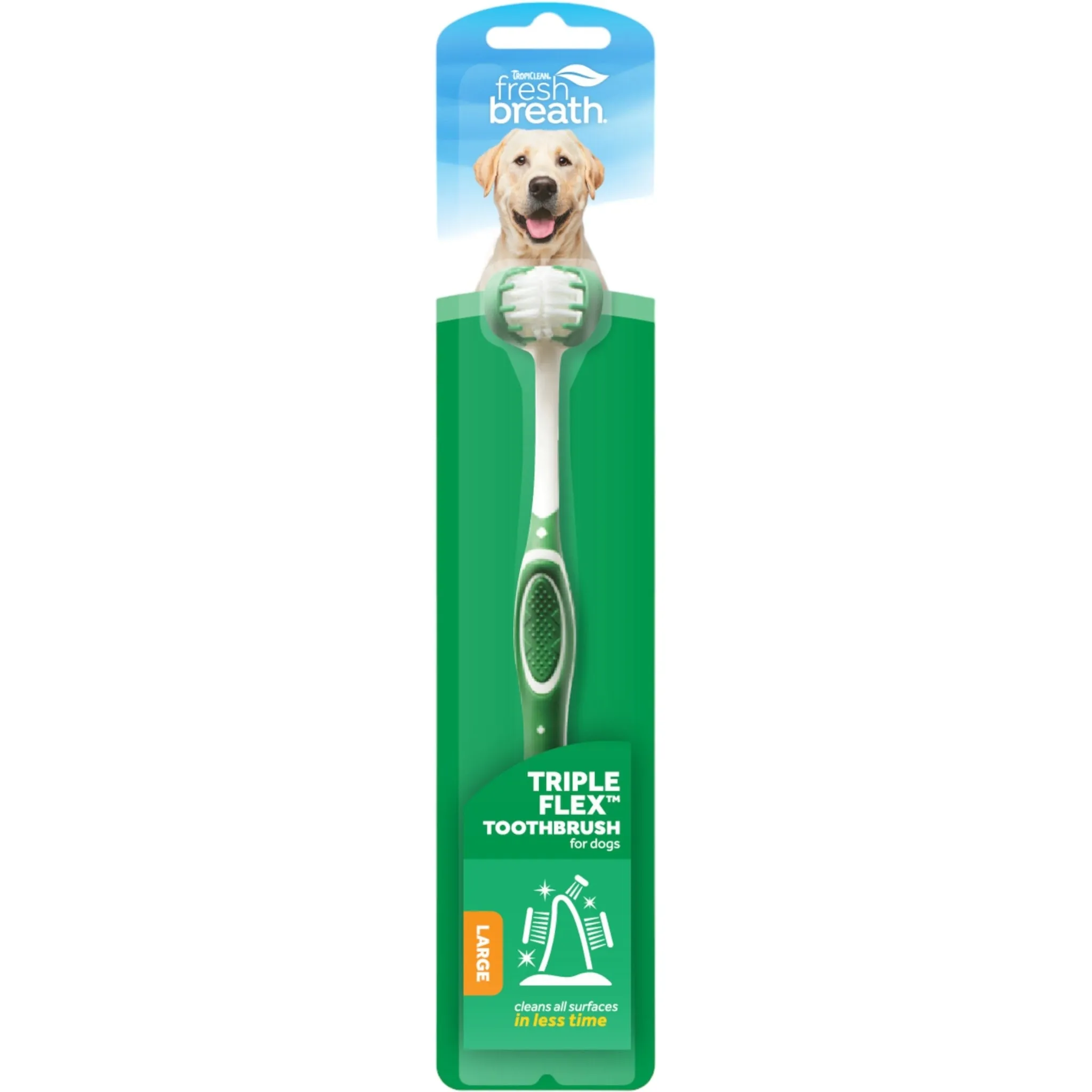 TropiClean Triple Flex Toothbrush Dog Large