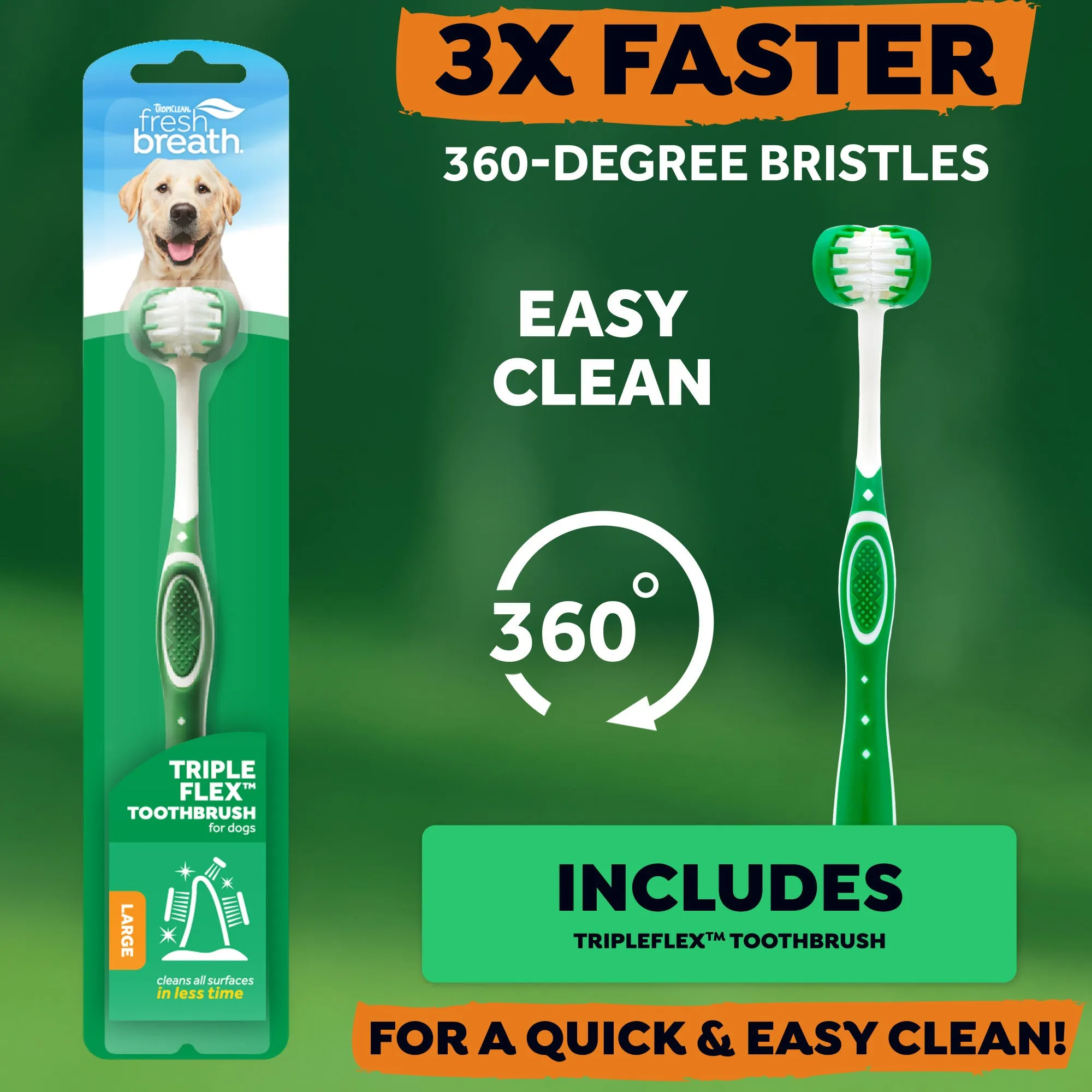 TropiClean - Tripleflex Toothbrush for Dogs