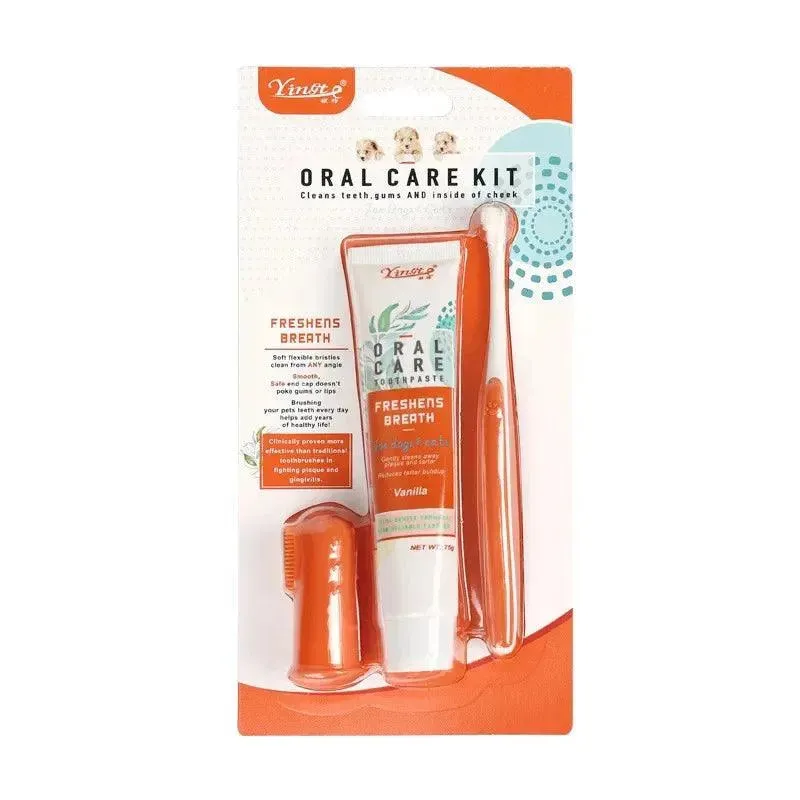 Vanilla Beef Pet Toothbrush Kit Cats Dogs