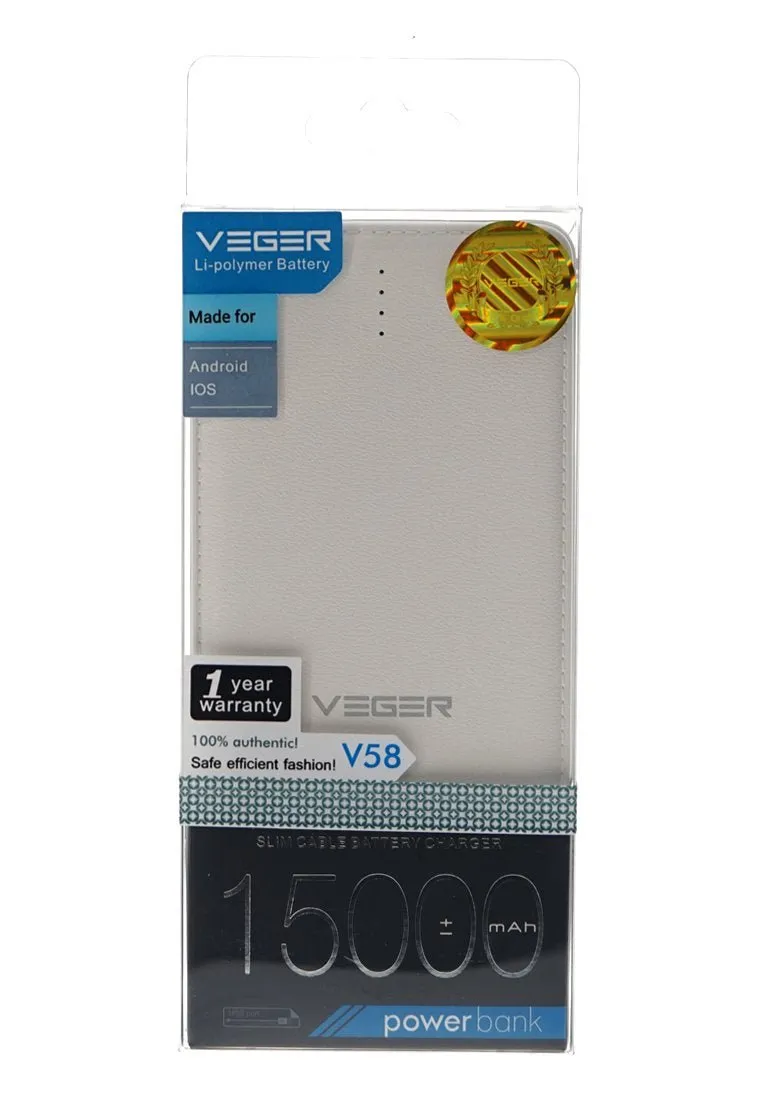 Veger V58 15000mAh Power Bank for Smart Phones