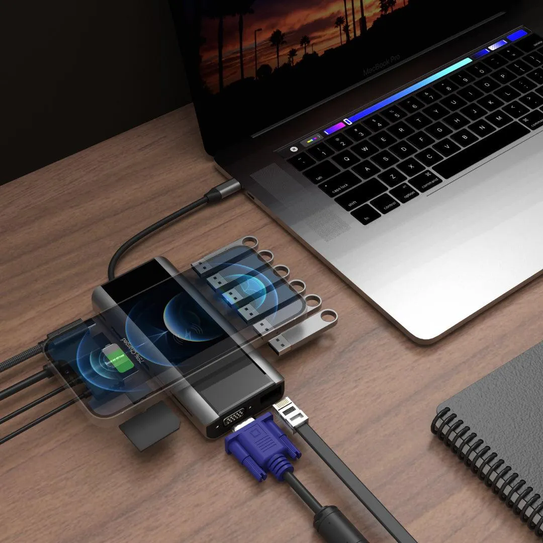 Vinnic 15-in-1 USB-C Wireless Charging Hub