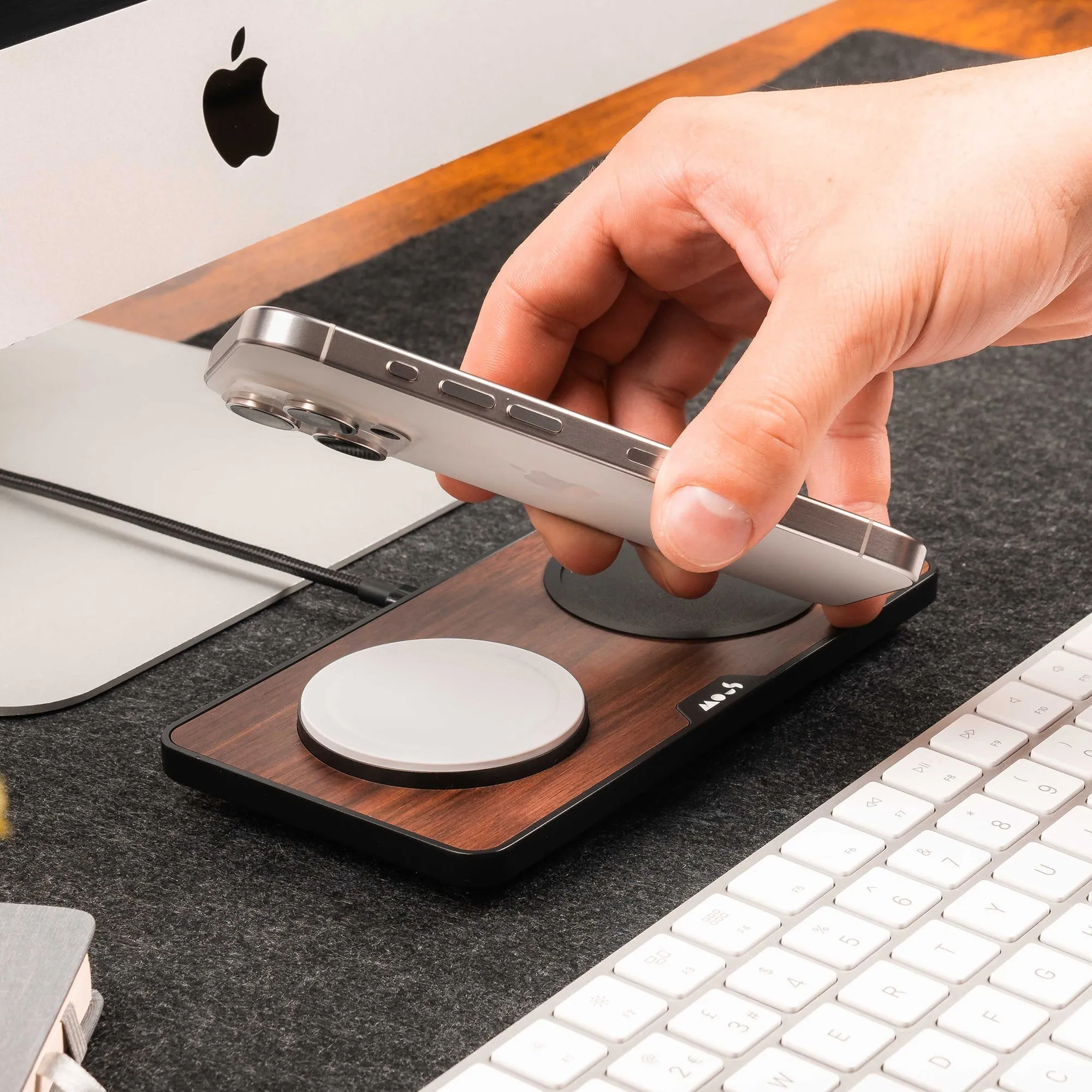 Walnut Charging Station with MagSafe®