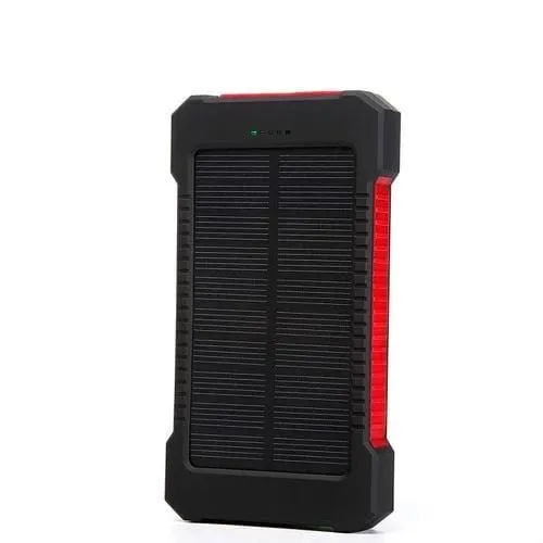 Waterproof 10000Mah Solar Power Bank with LED Light