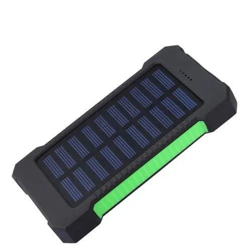 Waterproof 10000Mah Solar Power Bank with LED Light