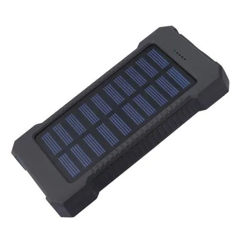 Waterproof 10000Mah Solar Power Bank with LED Light