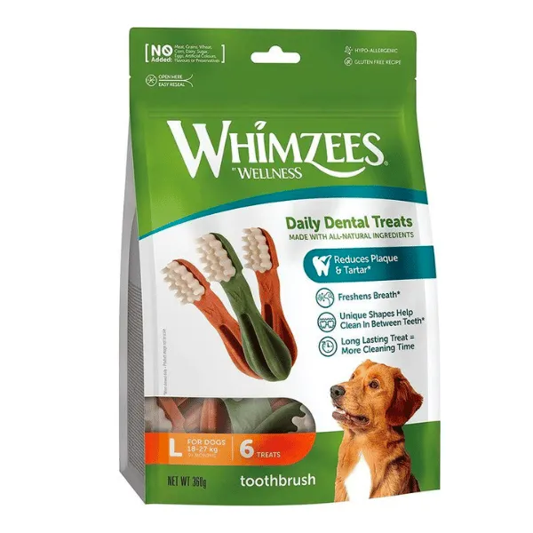 WHIMZEES Toothbrush Daily Dental Dog Chew Value Bag