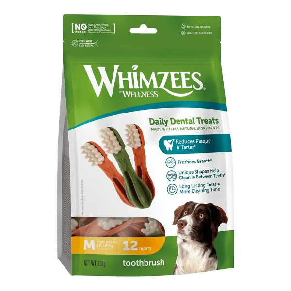 WHIMZEES Toothbrush Daily Dental Dog Chew Value Bag