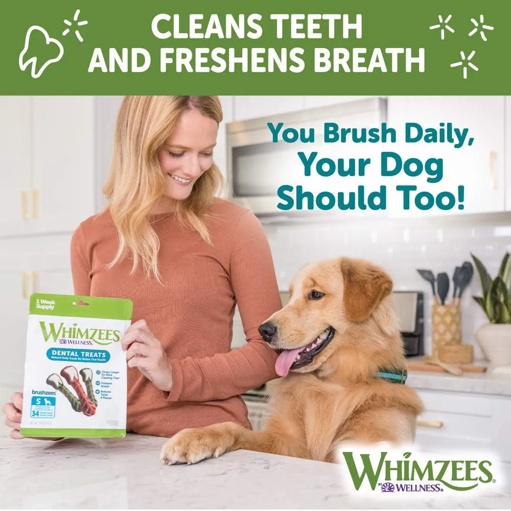 Whimzees Toothbrush Large Grain-Free Dental Dog Treats 6pc