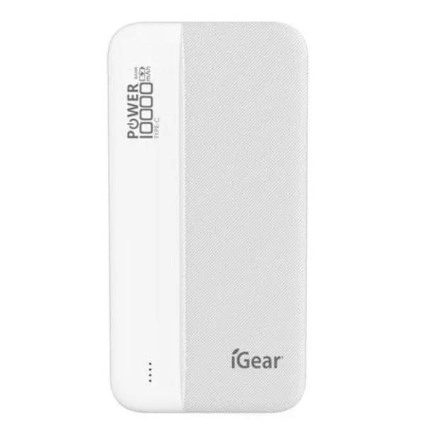 White 10000mAh Dual USB Power Bank