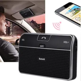 Wireless Bluetooth Car Kit Set Handsfree Speakerphone V4.0 Multipoint Sun Visor Speaker for Phone Smartphones Car Charger