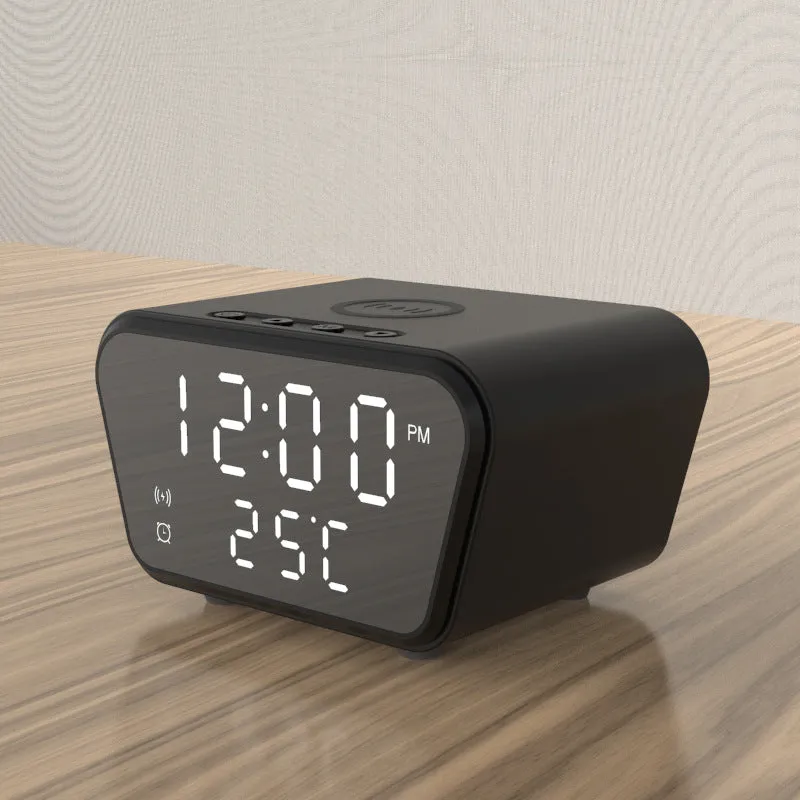 Wireless Charger Bluetooth Speaker LED Smart Digital Clock