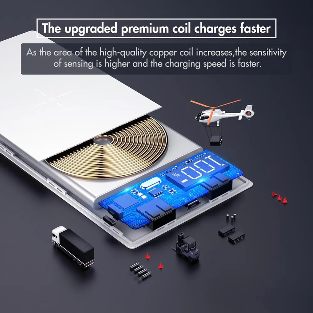 Wireless Charger Power Bank For Xiaomi Dual USB Mi External Battery Bank Charger for Mobile Phones