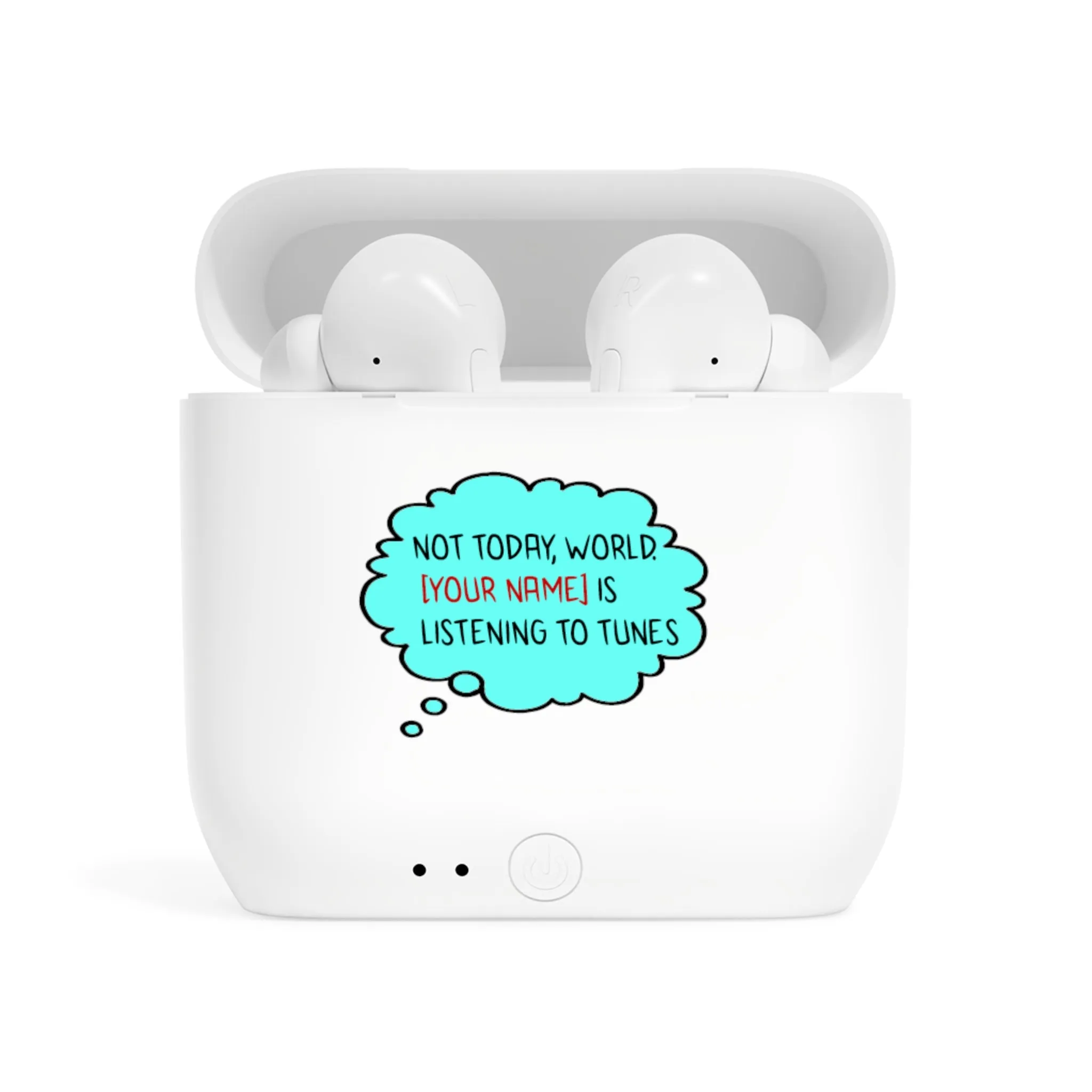 Wireless Earbuds with Customizable Funny Quote