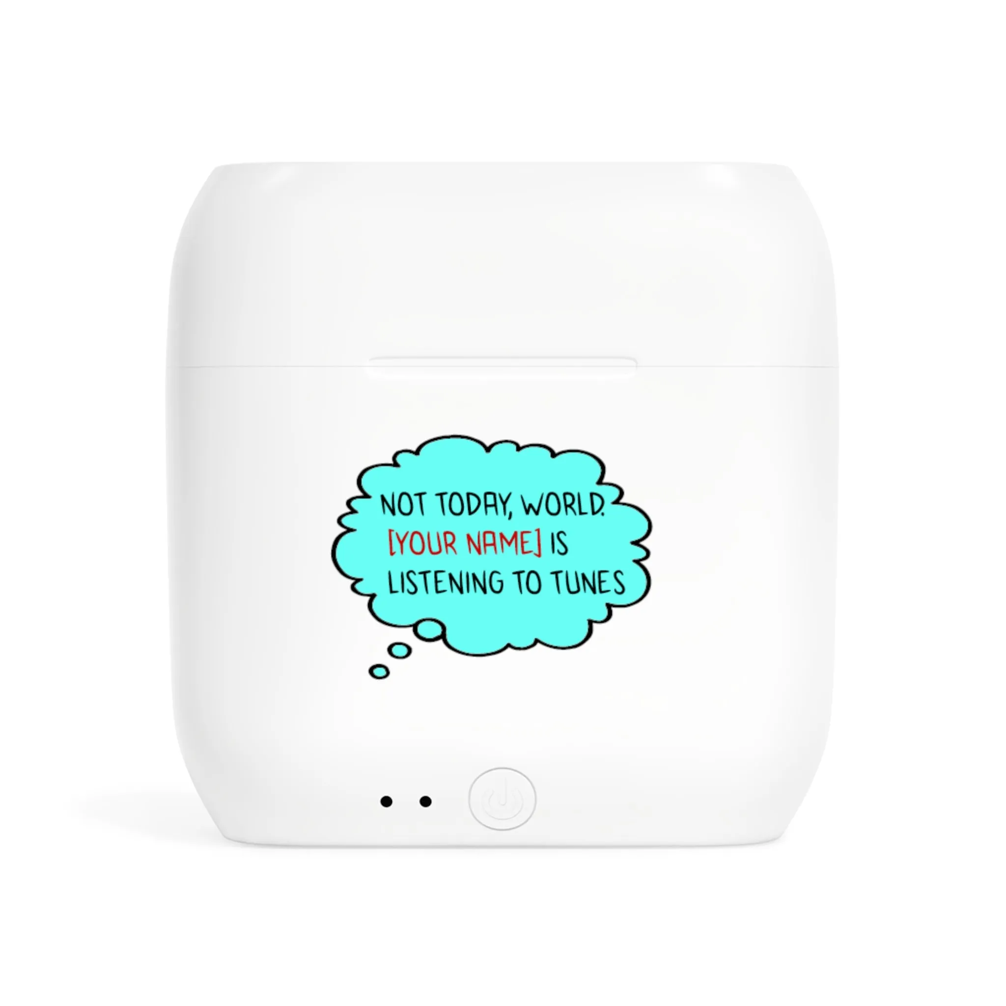 Wireless Earbuds with Customizable Funny Quote