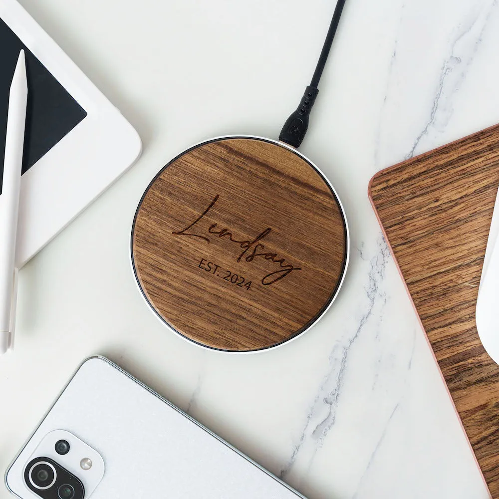 Wood Chuck Designs Bamboo Wood Wireless Charger