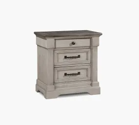 Woodbridge Grey 3 Drawer Nightstand