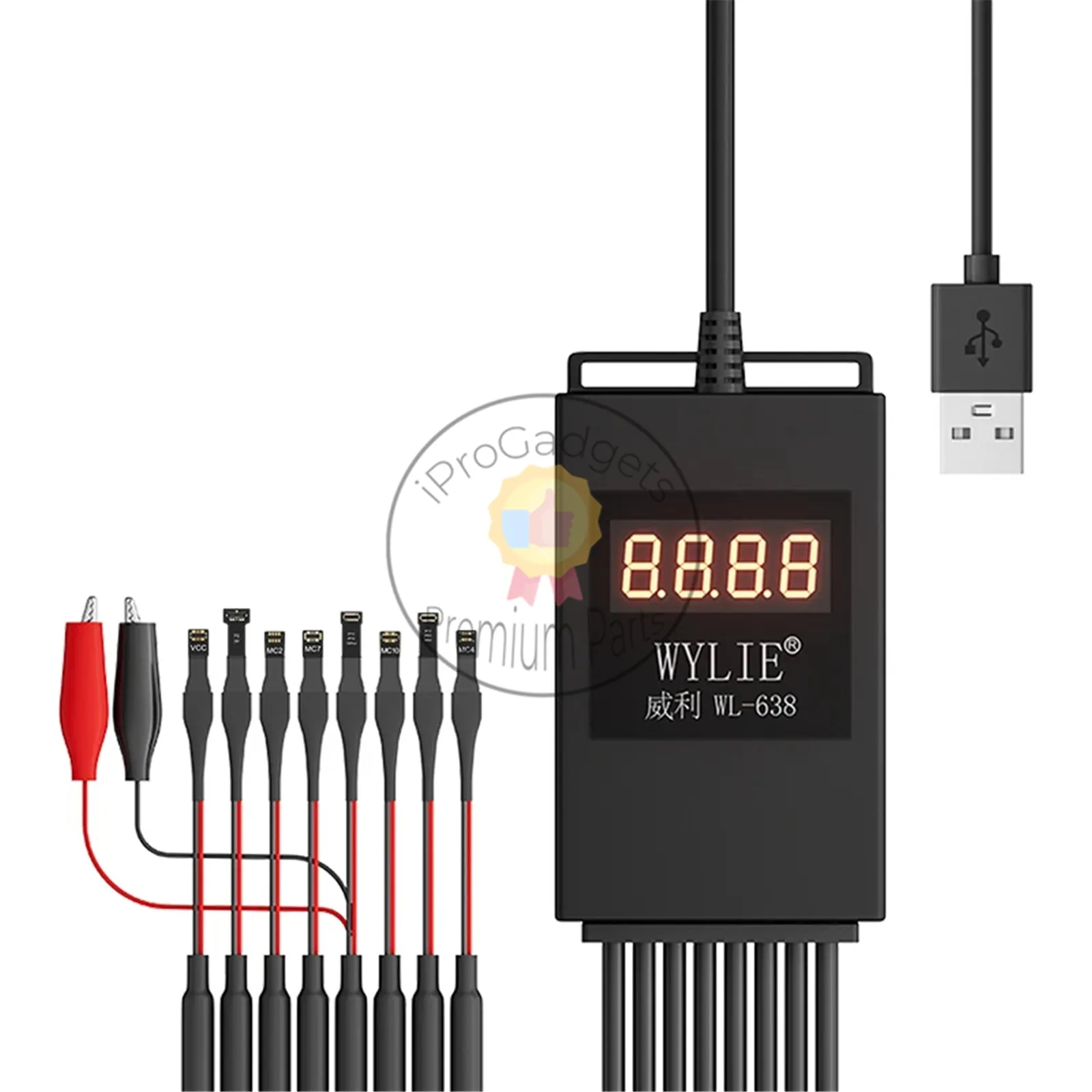 WYLIE WL-638 Smart Power Supply Cable for iPhone & Android Motherboard Battery Boot Line Over Voltage Protection