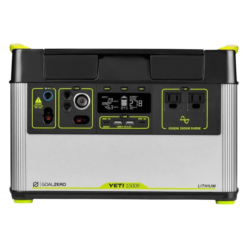 Yeti 1500X   Boulder 200 BC Solar Generator