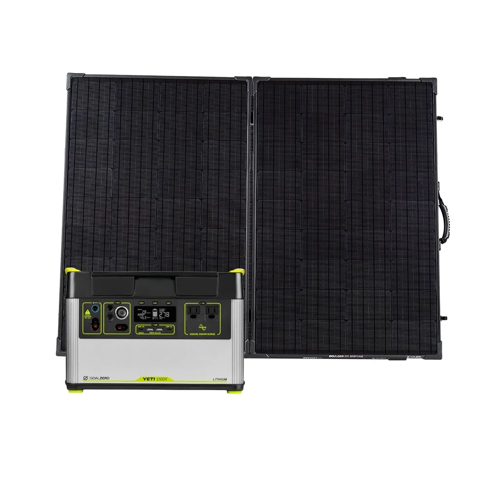 Yeti 1500X   Boulder 200 BC Solar Generator